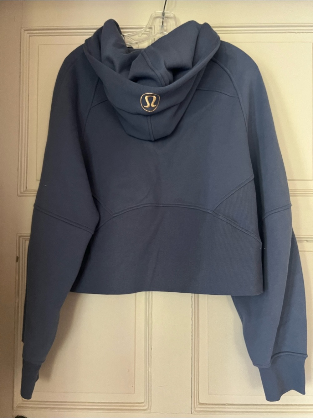 NWT Lululemon Scuba Oversized Full Zip Hoodie M/L Blue Funnel Neck Zip Up - Picture 4 of 5